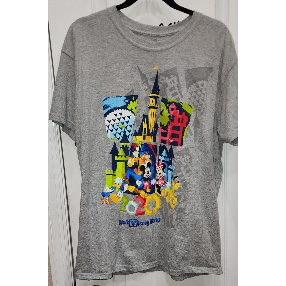 Walt Disney World 2020 T-Shirt Adult Medium L Gray Mickey Mouse Tee
